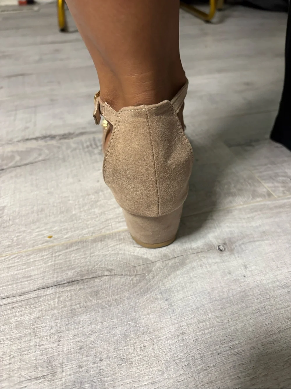 Steve Madden Embellished T-Strap Nude Sandals with Pearl & Crystal Accents